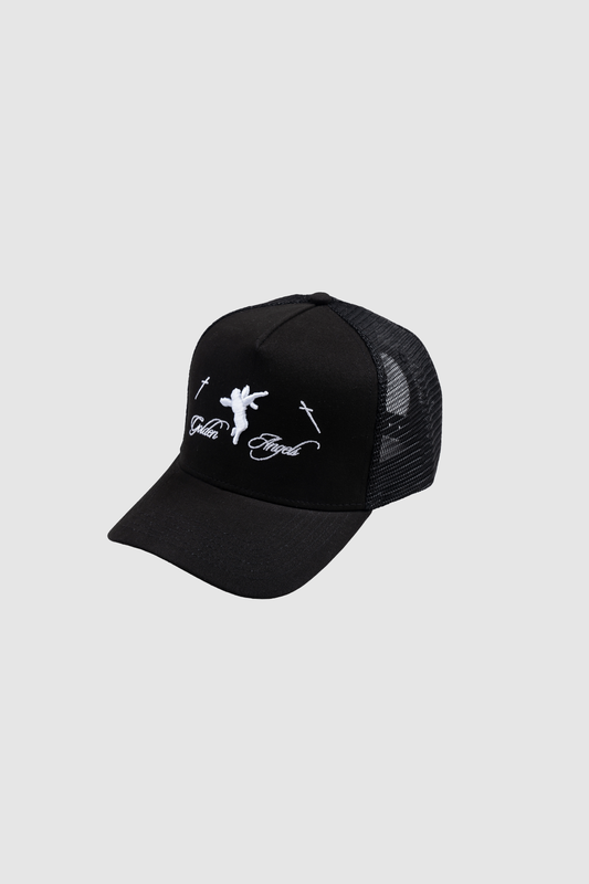 GA® Black Script Trucker Hat
