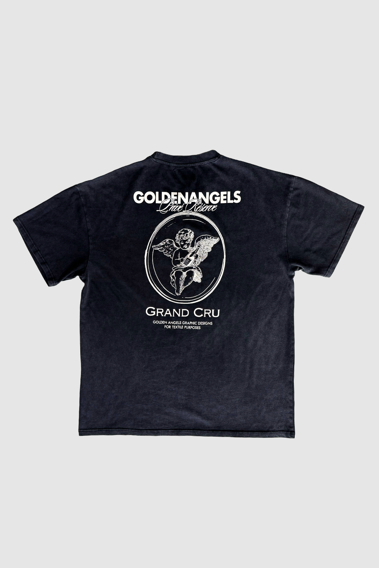 GA® Washed Black Oversized Champagne Tee