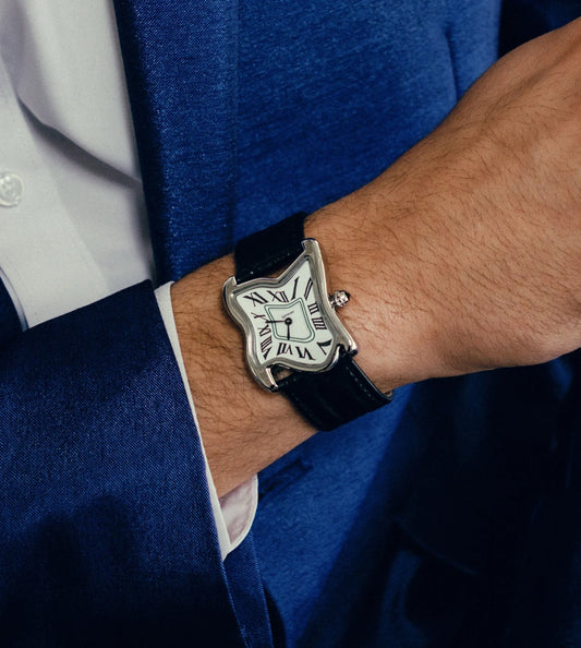 Laphont Square Melting Watch Large Silver