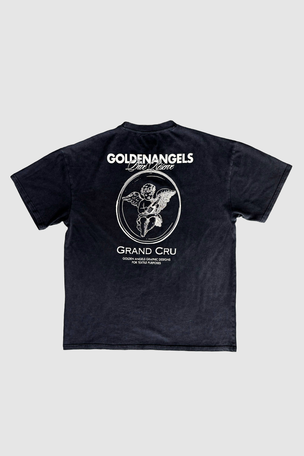 GA® Washed Black Oversized Champagne Tee