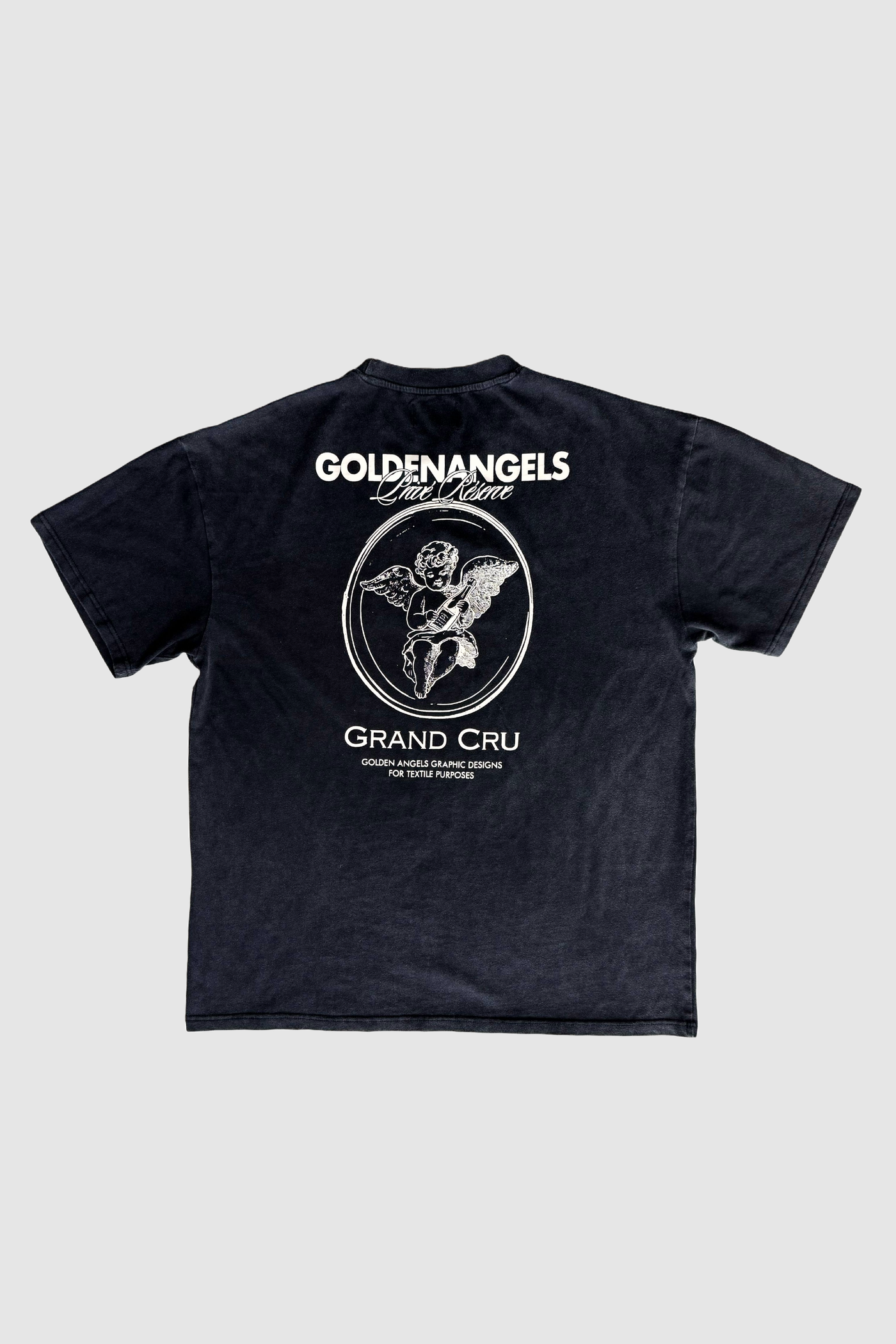 GA® Washed Black Oversized Champagne Tee