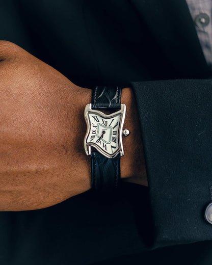Laphont Square Melting Watch Small Silver