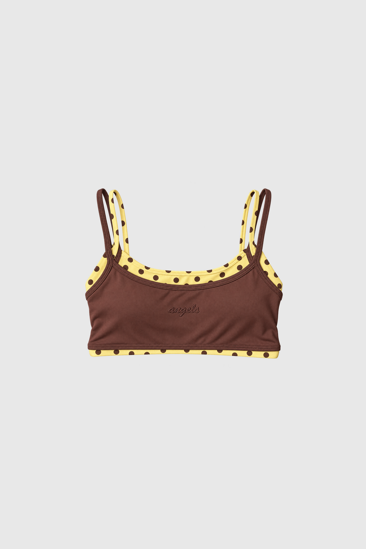 GA® Double Layer Scoop Bra — Cocoa Dot