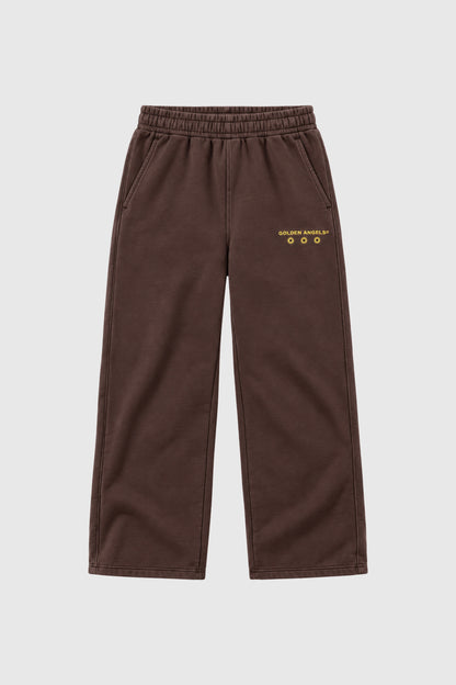 GA® Sun Logo Sweatpants — Brown — front on light gray