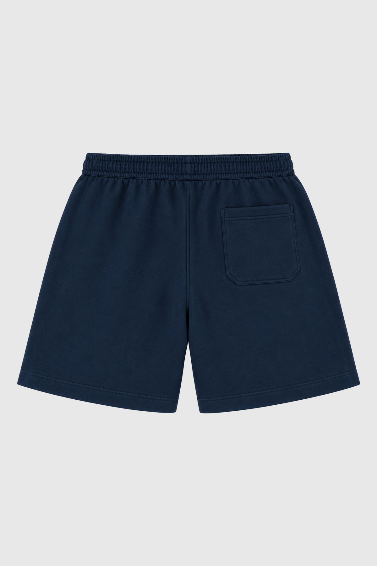 GA® Golden Script Sweatshort — Navy — back on light gray