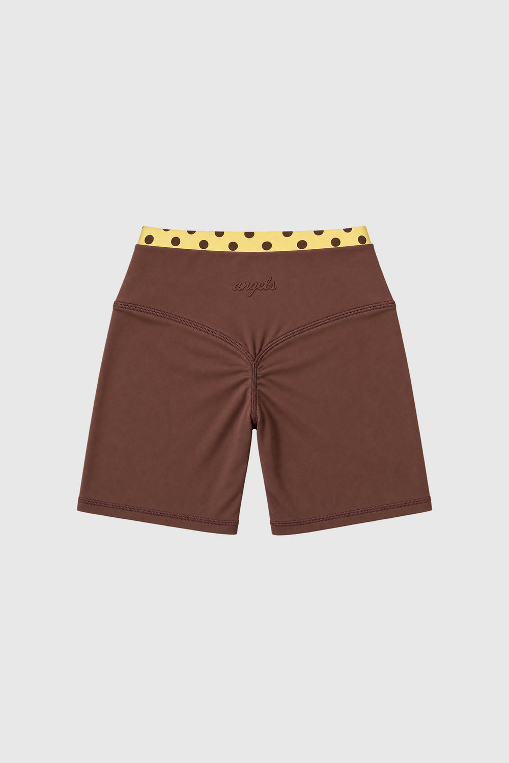 GA® Double Layer Sculpt Short 4 Inch — Cocoa Dot — front on light gray