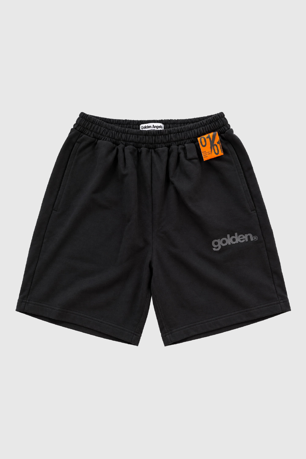 GA® Runway Baggy Sweatshorts — front on light gray