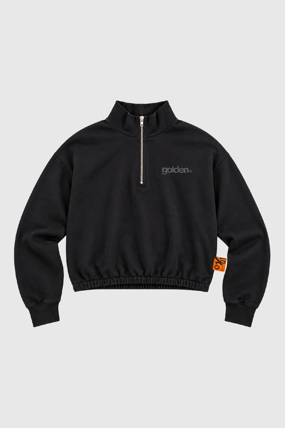 Black Quarter-Zip Pullover – front view