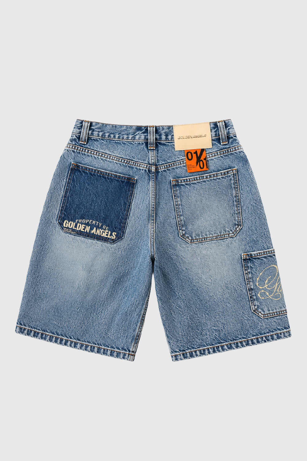 Blue Denim Jorts – back view