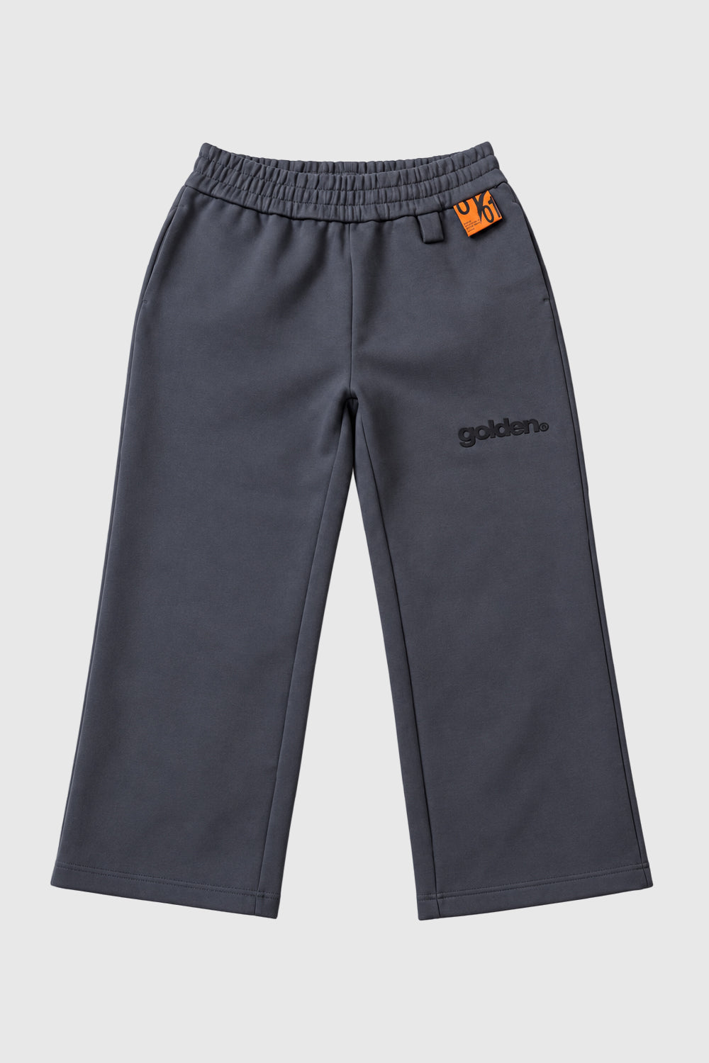 GA® Runway Grey Travel Pants — front on light gray