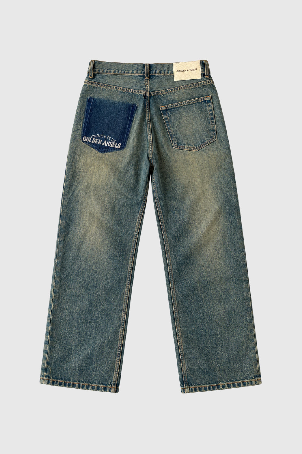Light Green Faded Jeans – back view