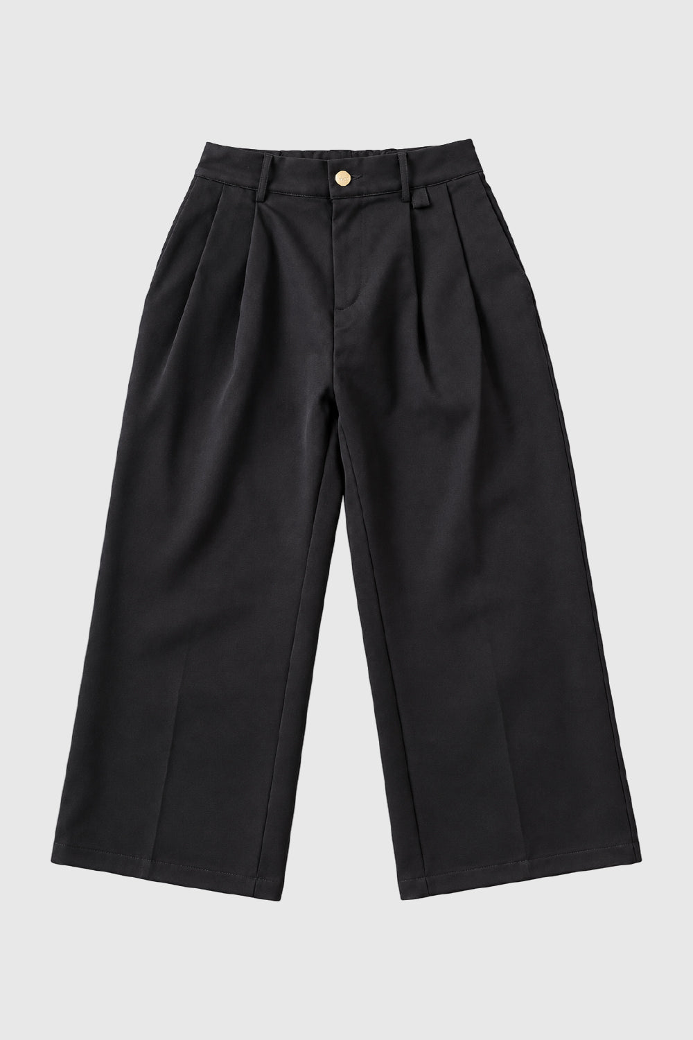 Pleated Black Pants – front view