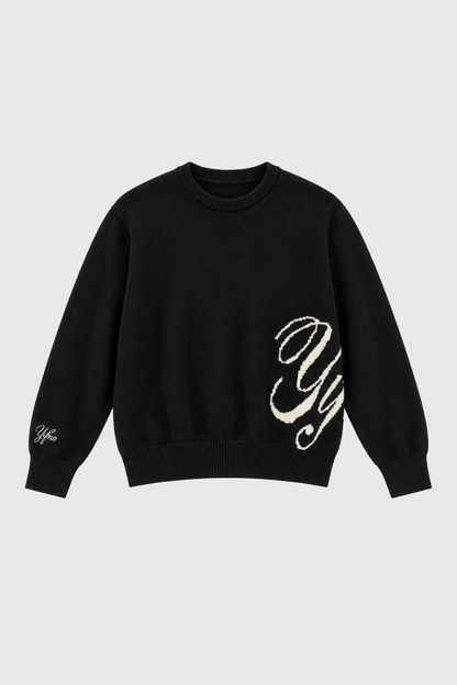 Y Knit You? (Black) - Front